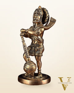Pure Brass Bahubali Hanuman Standing Large Statue 14"