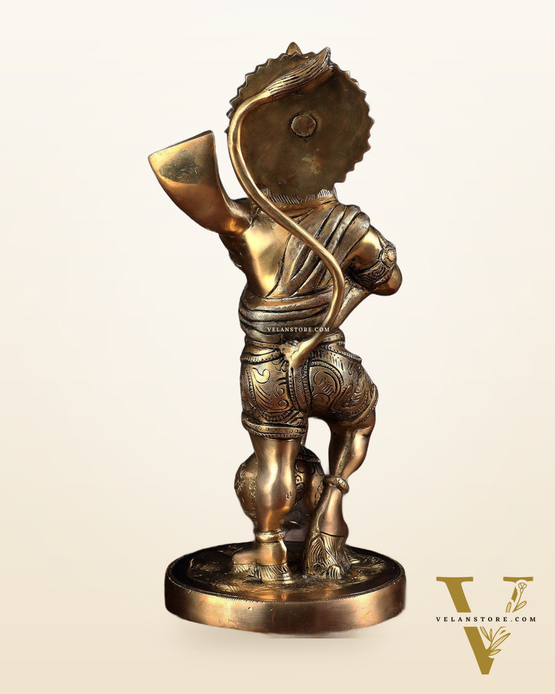 Pure Brass Bahubali Hanuman Standing Large Statue 14"