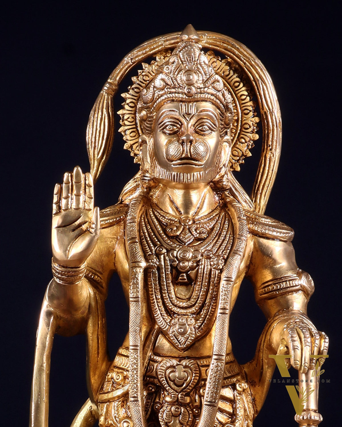Pure Brass Bahubali Hanuman Standing Statue – 14 Inch