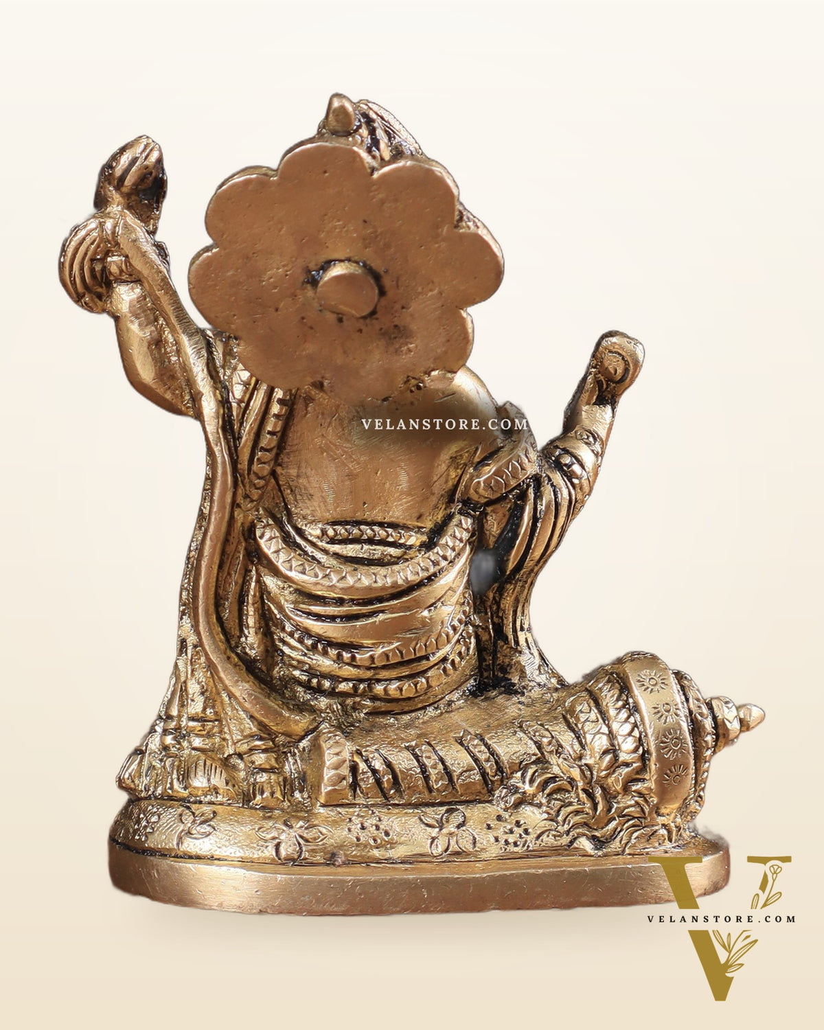 Pure Brass Bhajan Hanuman Idol 4.5"