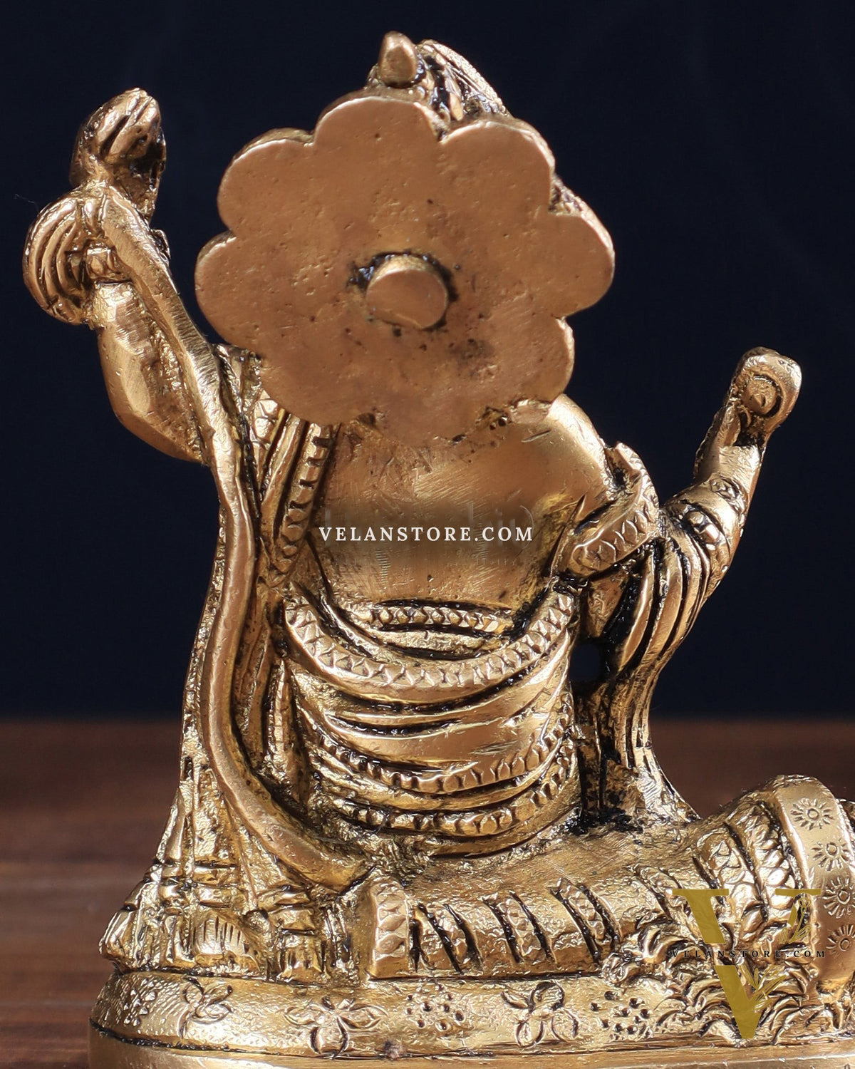 Pure Brass Bhajan Hanuman Idol 4.5"