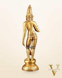Pure Brass Bhoga Shakti Standing Uma Parvati Idol 18 inch