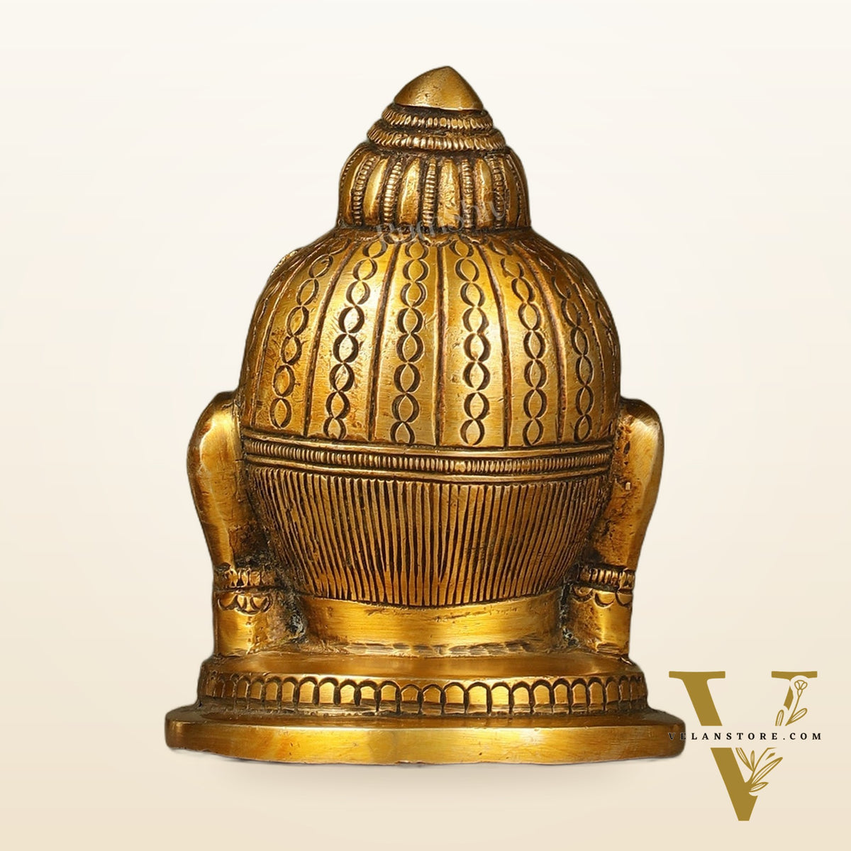 Pure Brass Black Hanuman Face Idol Table Accent 5.5 "