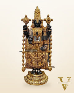 Pure Brass Black Tirupati Balaji Idol | Lord Venkateshwara | 48 inch