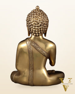 Pure Brass Blessing Buddha Statue 12 simple sober design