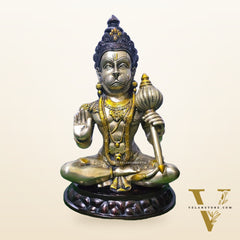 Pure Brass Blessing Hanuman Ji Statue | 15"