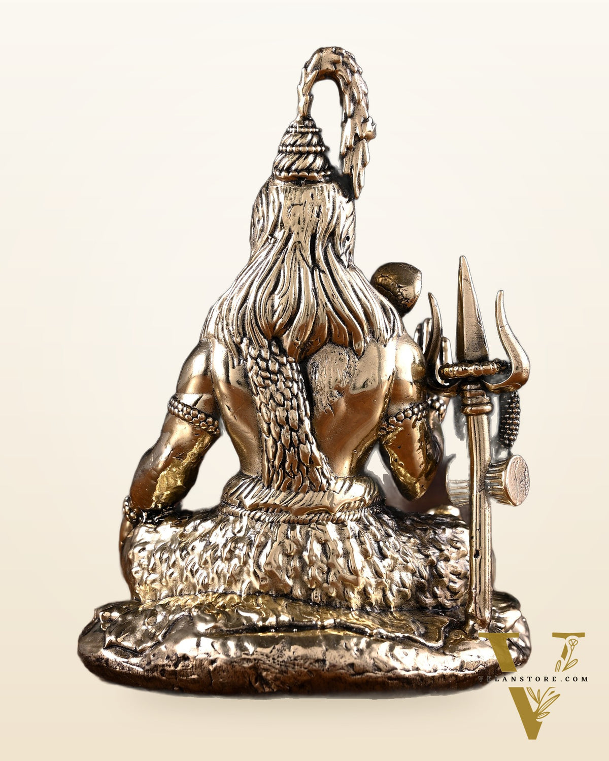 Pure Brass Blessing Lord Shiva Idol 4.5"
