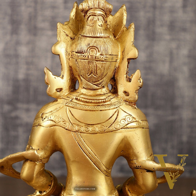 Pure Brass Buddha in Amitabha Mudra | Meditation Buddha | 12 Inch Statue
