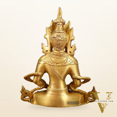 Pure Brass Buddha in Amitabha Mudra | Meditation Buddha | 12 Inch Statue
