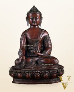 Pure Brass Buddha statue - 12" Height