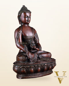 Pure Brass Buddha statue - 12" Height