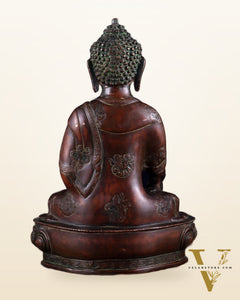Pure Brass Buddha statue - 12" Height