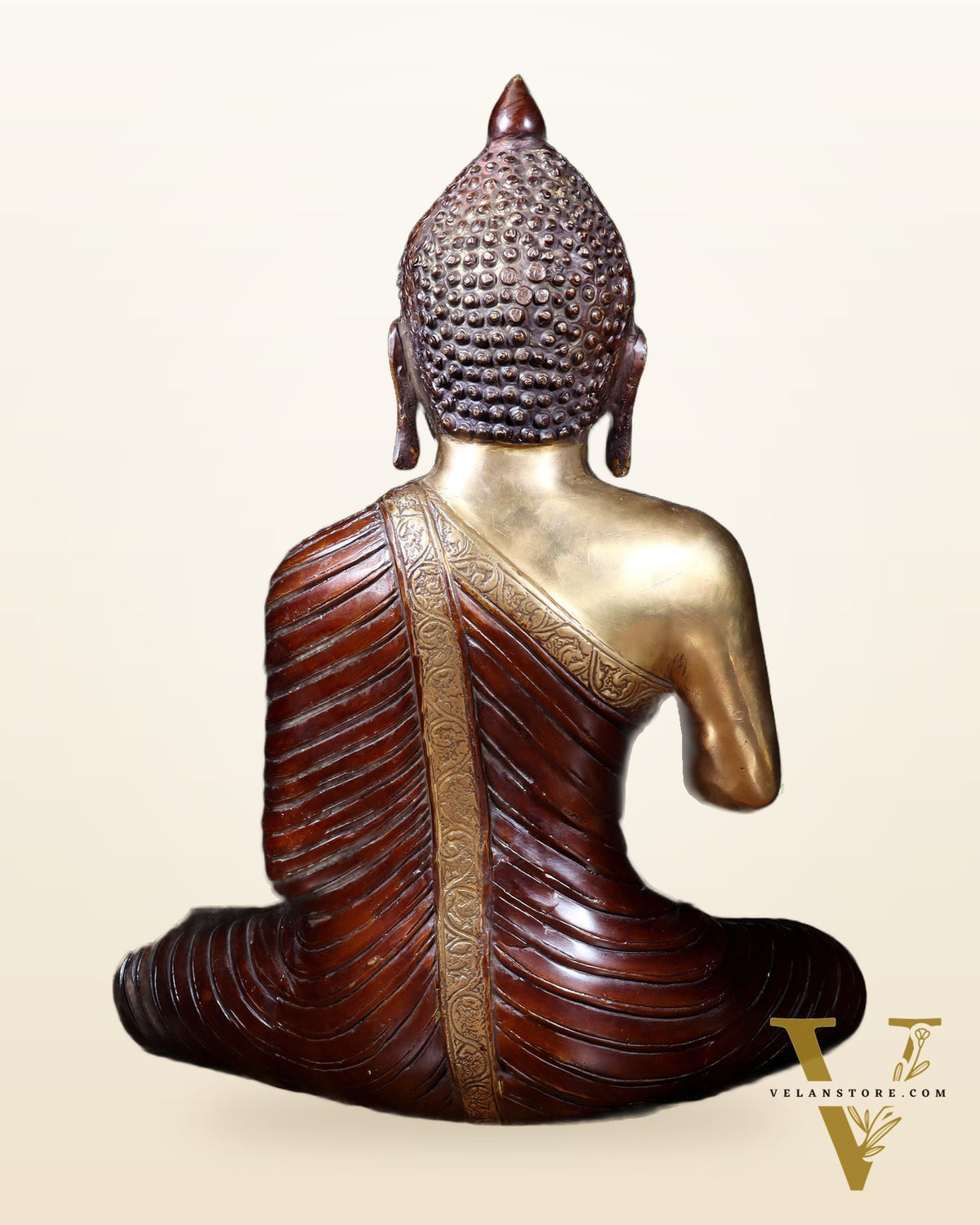 Pure Brass Buddha Statue 14 inch dual tone