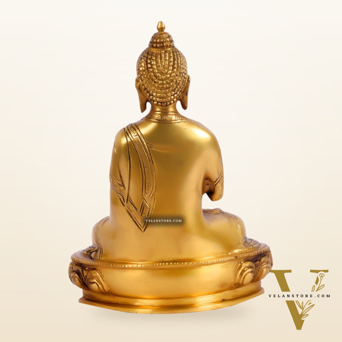 Pure Brass Buddha Statue | Abhaya Mudra | 7.5" x 6" x 3