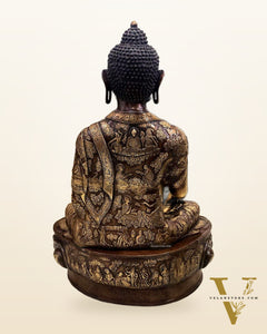 Pure Brass Buddha Statue - Handcrafted, 33" Tall, 48kg
