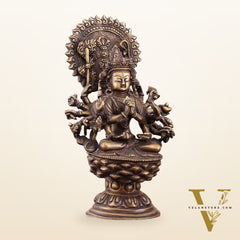 Pure Brass Buddhist Durga Mother of All Buddha's Statue – 11.5