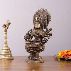 Pure Brass Buddhist Durga Mother of All Buddha's Statue – 11.5