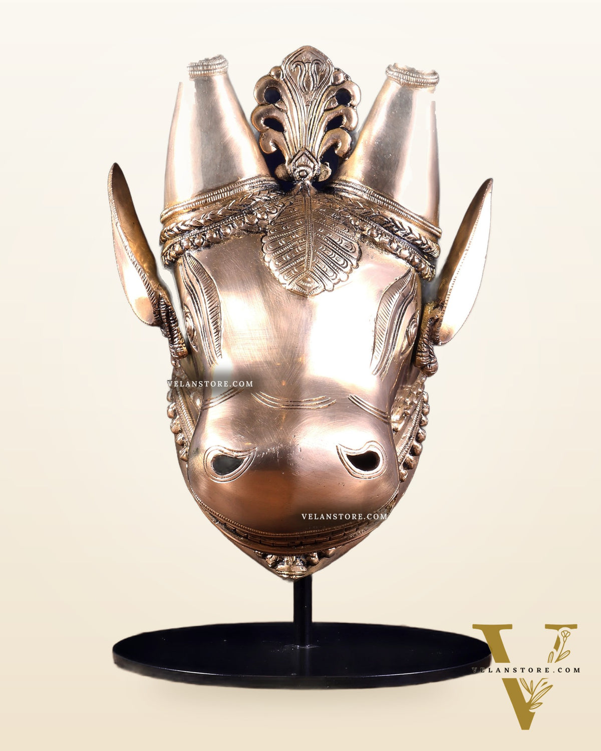Pure Brass Bull Head Artefact – Table Décor