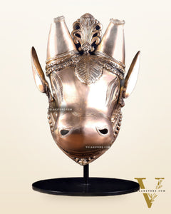 Pure Brass Bull Head Artefact – Table Décor