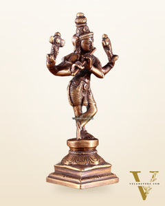 Pure Brass Charbhuja 6(Vishnu Roopam) Idol 6" Antique finish