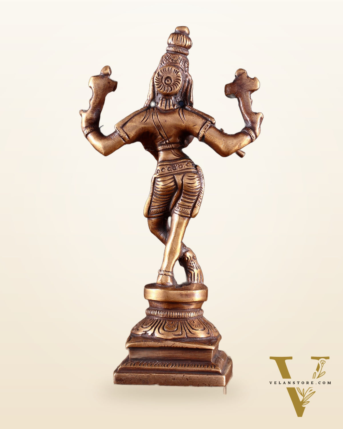 Pure Brass Charbhuja 6(Vishnu Roopam) Idol 6" Antique finish