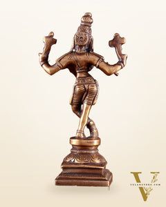 Pure Brass Charbhuja 6(Vishnu Roopam) Idol 6" Antique finish