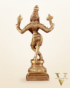 Pure Brass Charbhuja Krishna (Vishnu Roopam) Idol 6"