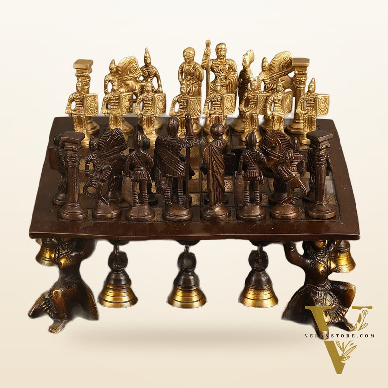 Pure Brass Chess Set | Handcrafted Antique Look