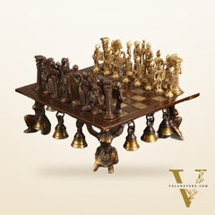 Pure Brass Chess Set | Handcrafted Antique Look