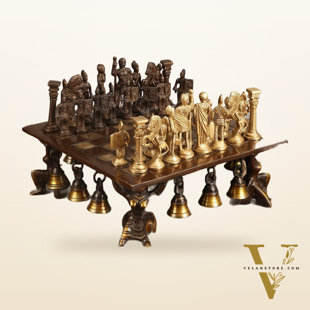 Pure Brass Chess Set | Handcrafted Antique Look