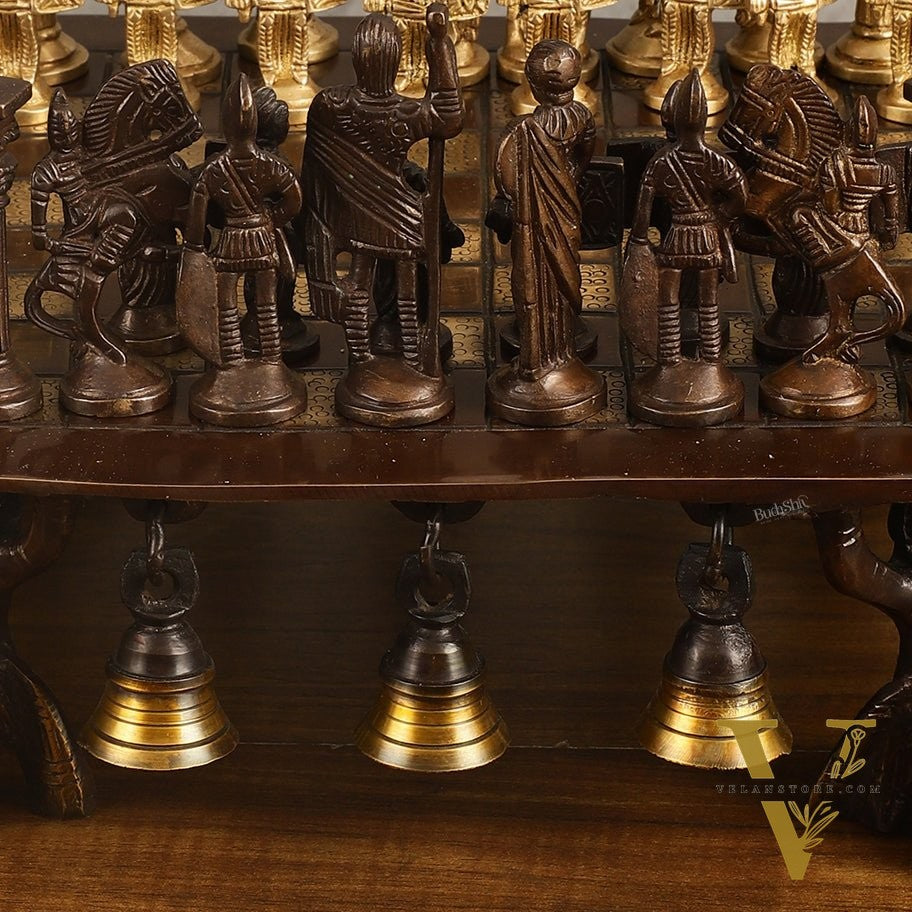 Pure Brass Chess Set | Handcrafted Antique Look
