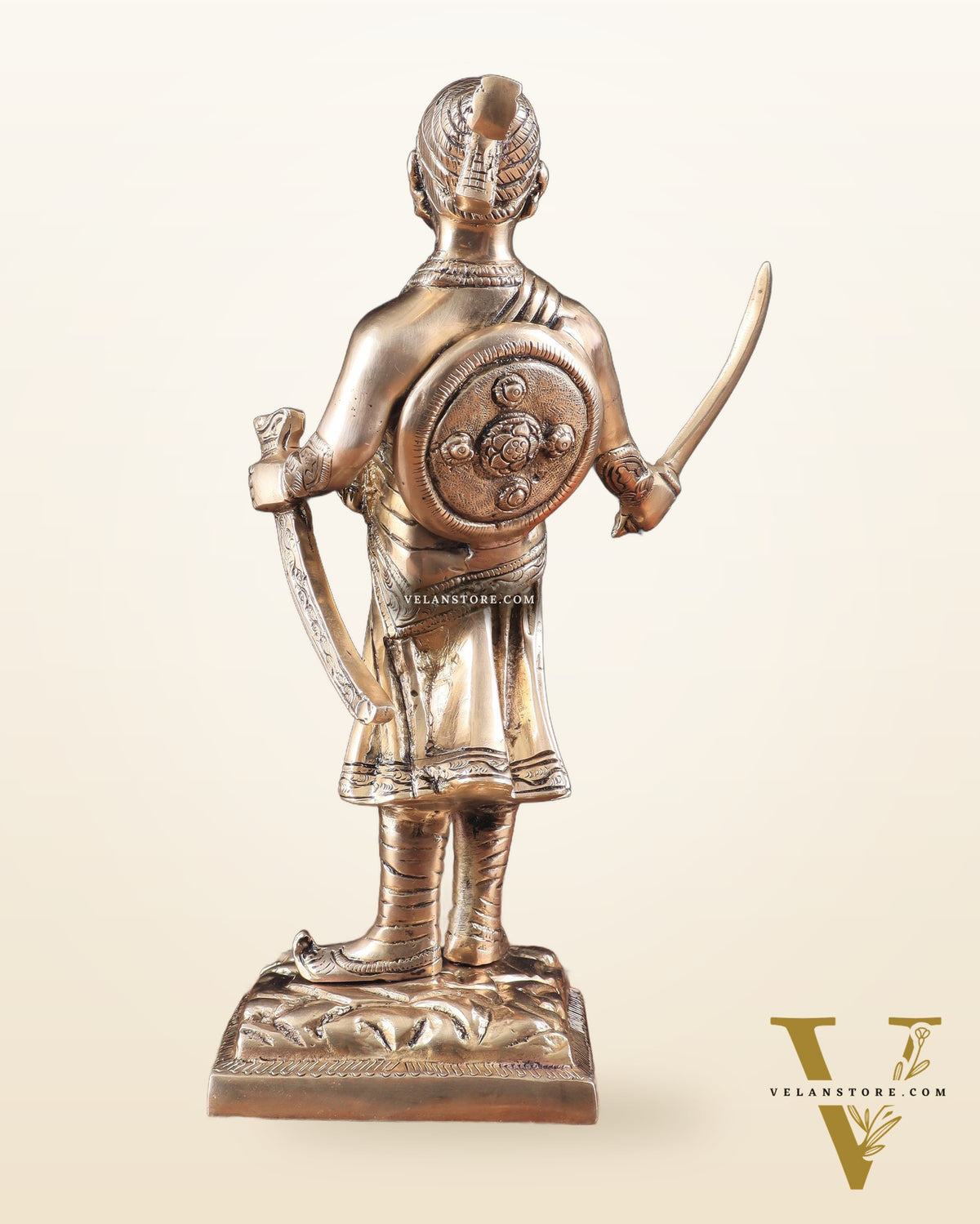 Pure Brass Chhatrapati Shivaji Maharaj Sculpture 12.5"