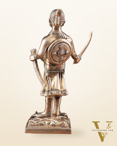 Pure Brass Chhatrapati Shivaji Maharaj Sculpture 12.5"