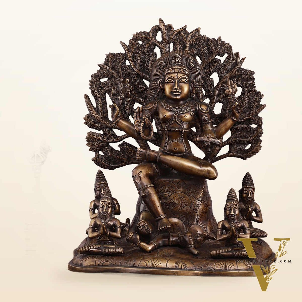Pure Brass Dakshinamurthy Statue 18" large