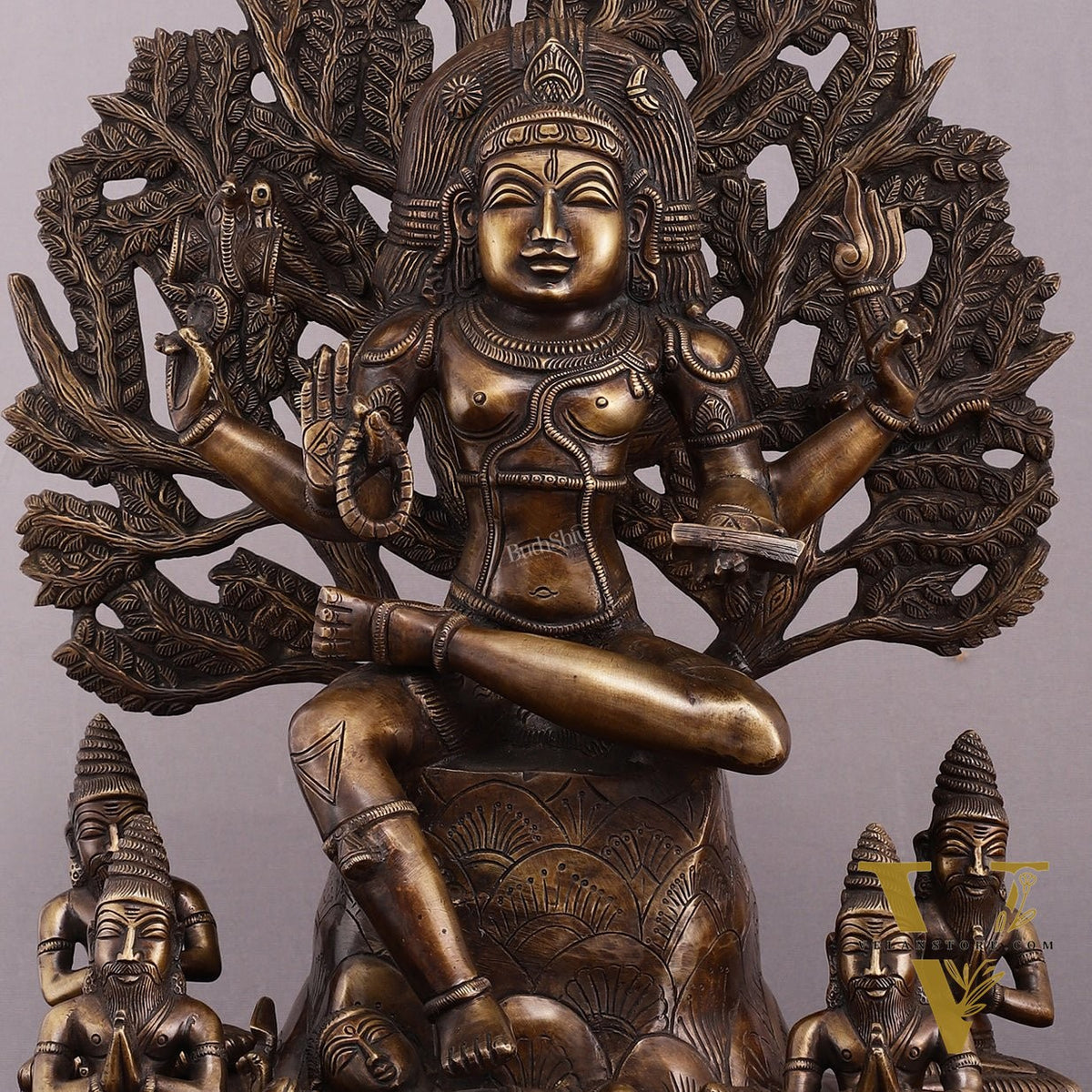 Pure Brass Dakshinamurthy Statue 18" large