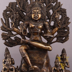 Pure Brass Dakshinamurthy Statue 18" large