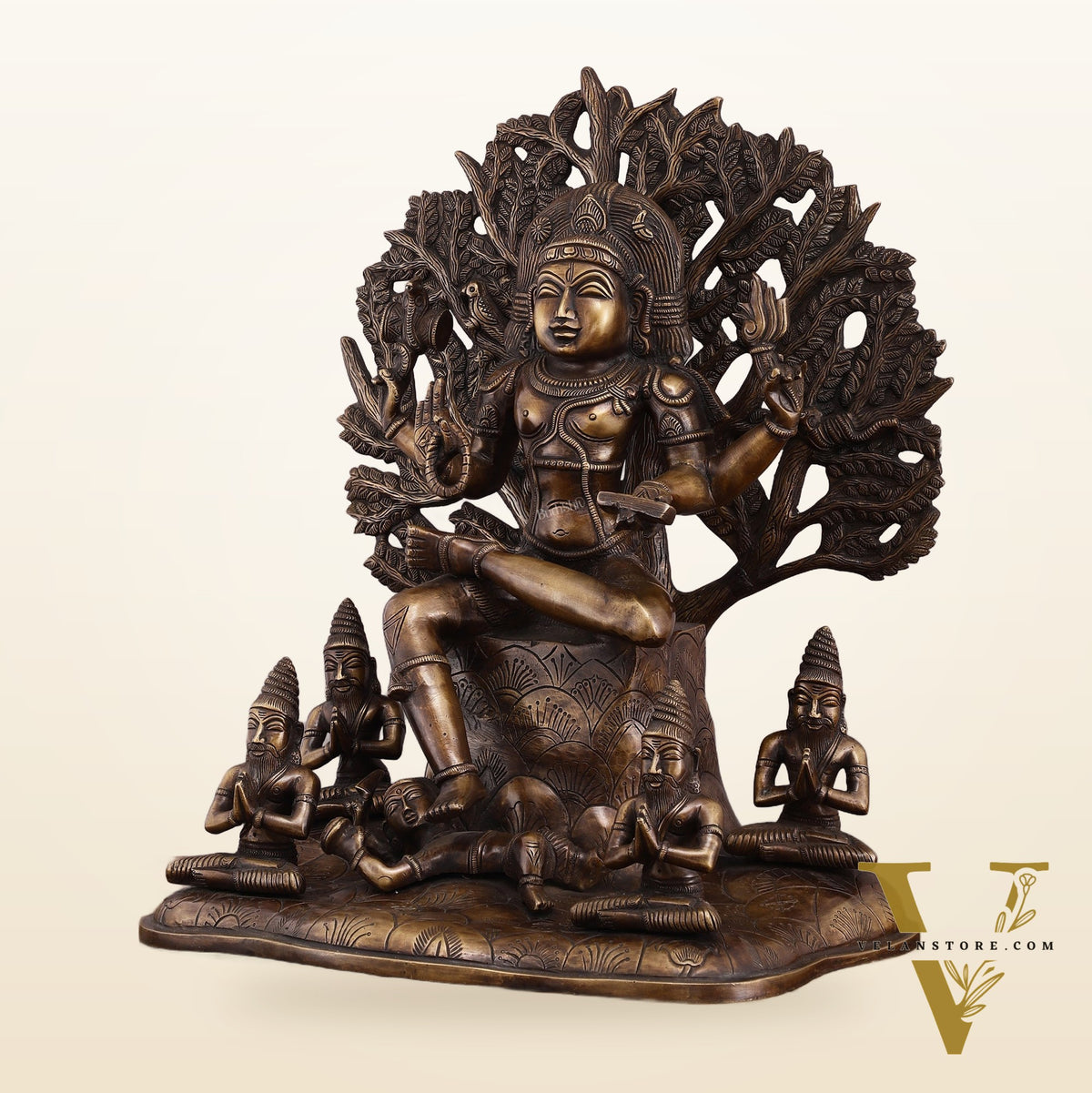 Pure Brass Dakshinamurthy Statue 18" large