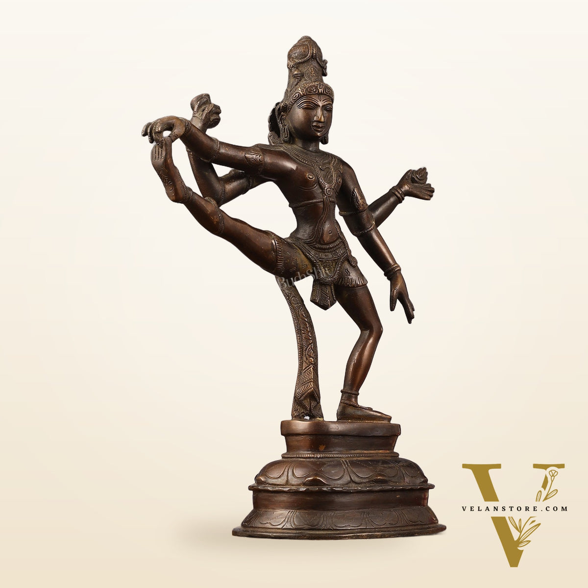 Pure Brass Dancing Shiva statue | 14" Height