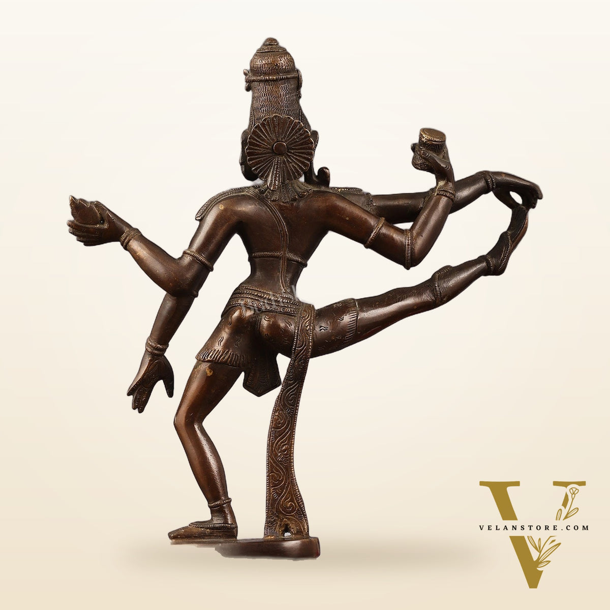 Pure Brass Dancing Shiva statue | 14" Height