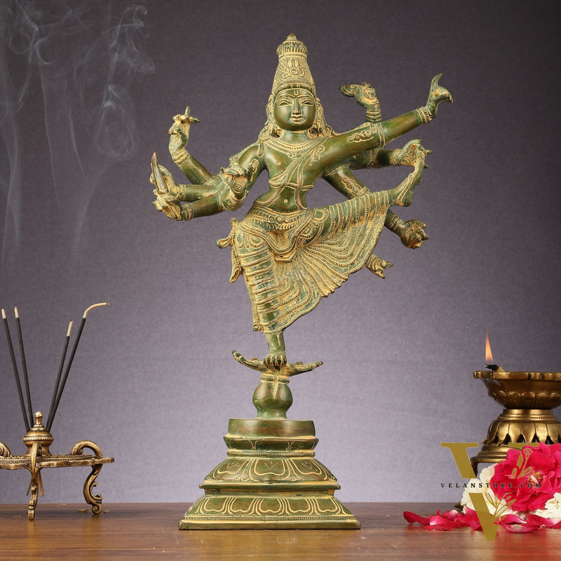 Pure Brass Dancing Vishnu avatar vamana 16 inch