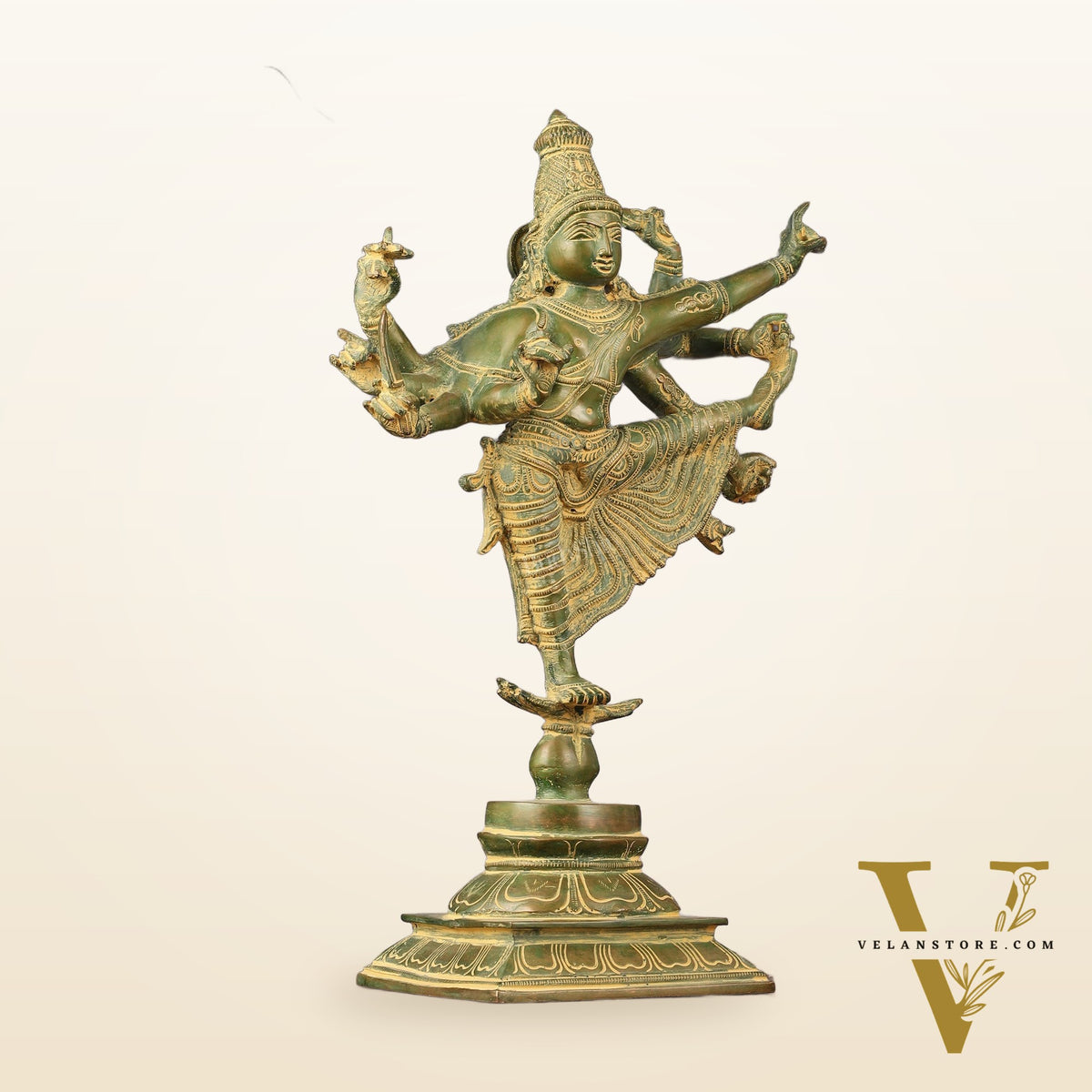 Pure Brass Dancing Vishnu avatar vamana 16 inch