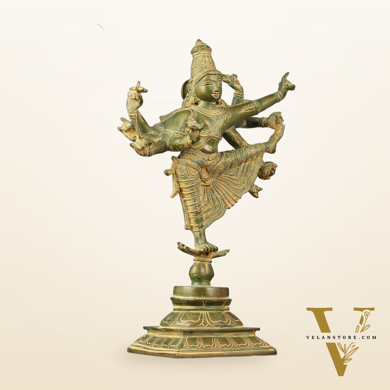 Pure Brass Dancing Vishnu avatar vamana 16 inch