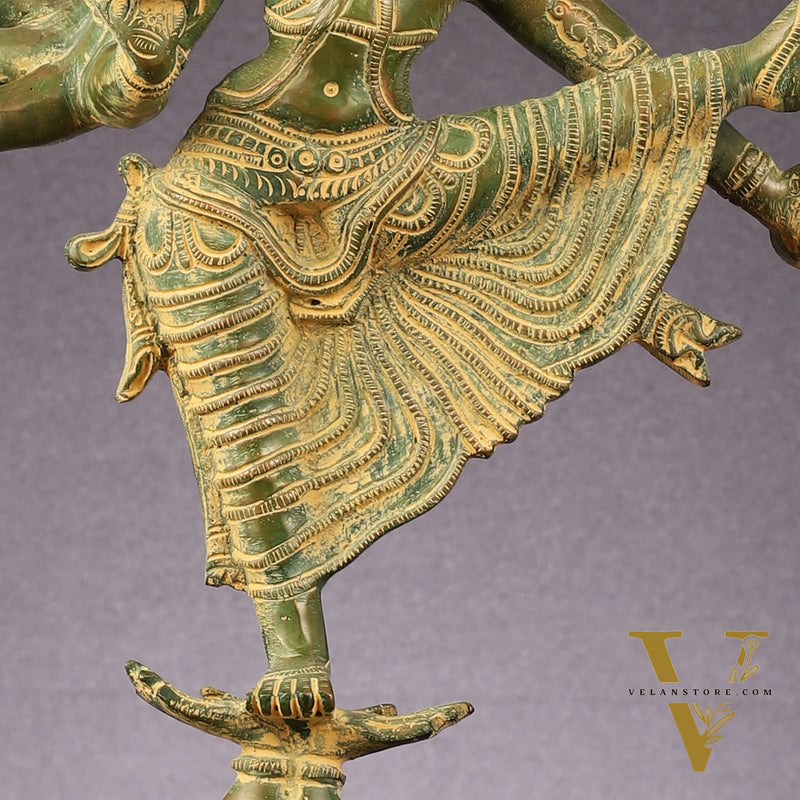 Pure Brass Dancing Vishnu avatar vamana 16 inch