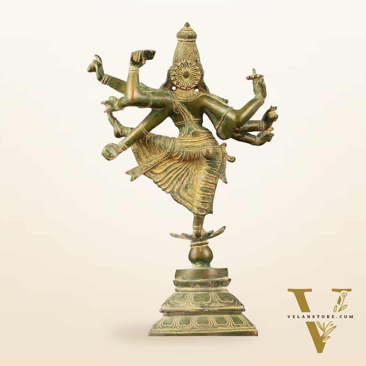 Pure Brass Dancing Vishnu avatar vamana 16 inch