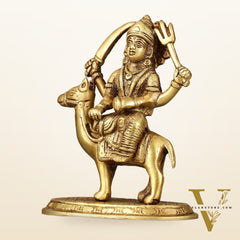 Pure Brass Dasama Momoi Mata Seated on Camel Idol 5.5 inch