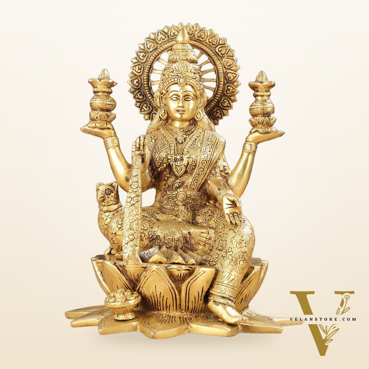 Pure Brass Dhan Lakshmi Idol -11 inch height