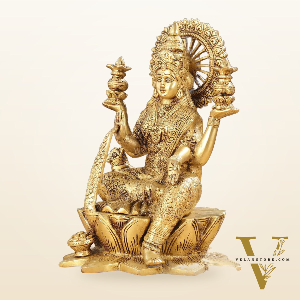 Pure Brass Dhan Lakshmi Idol -11 inch height
