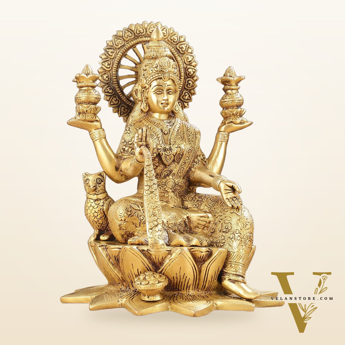 Pure Brass Dhan Lakshmi Idol -11 inch height