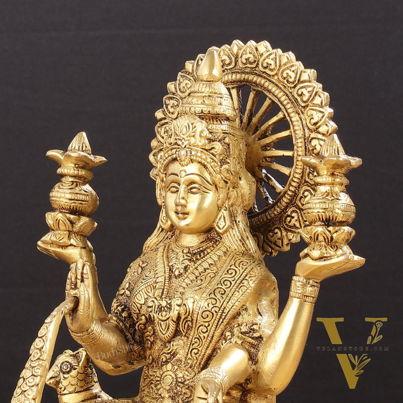 Pure Brass Dhan Lakshmi Idol -11 inch height