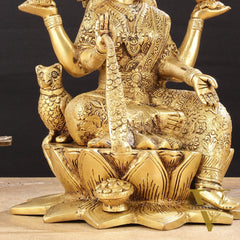 Pure Brass Dhan Lakshmi Idol -11 inch height
